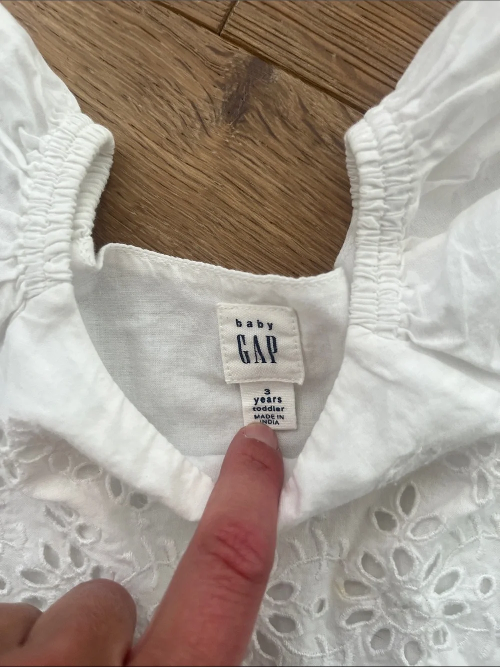 GAP 3T white dress
